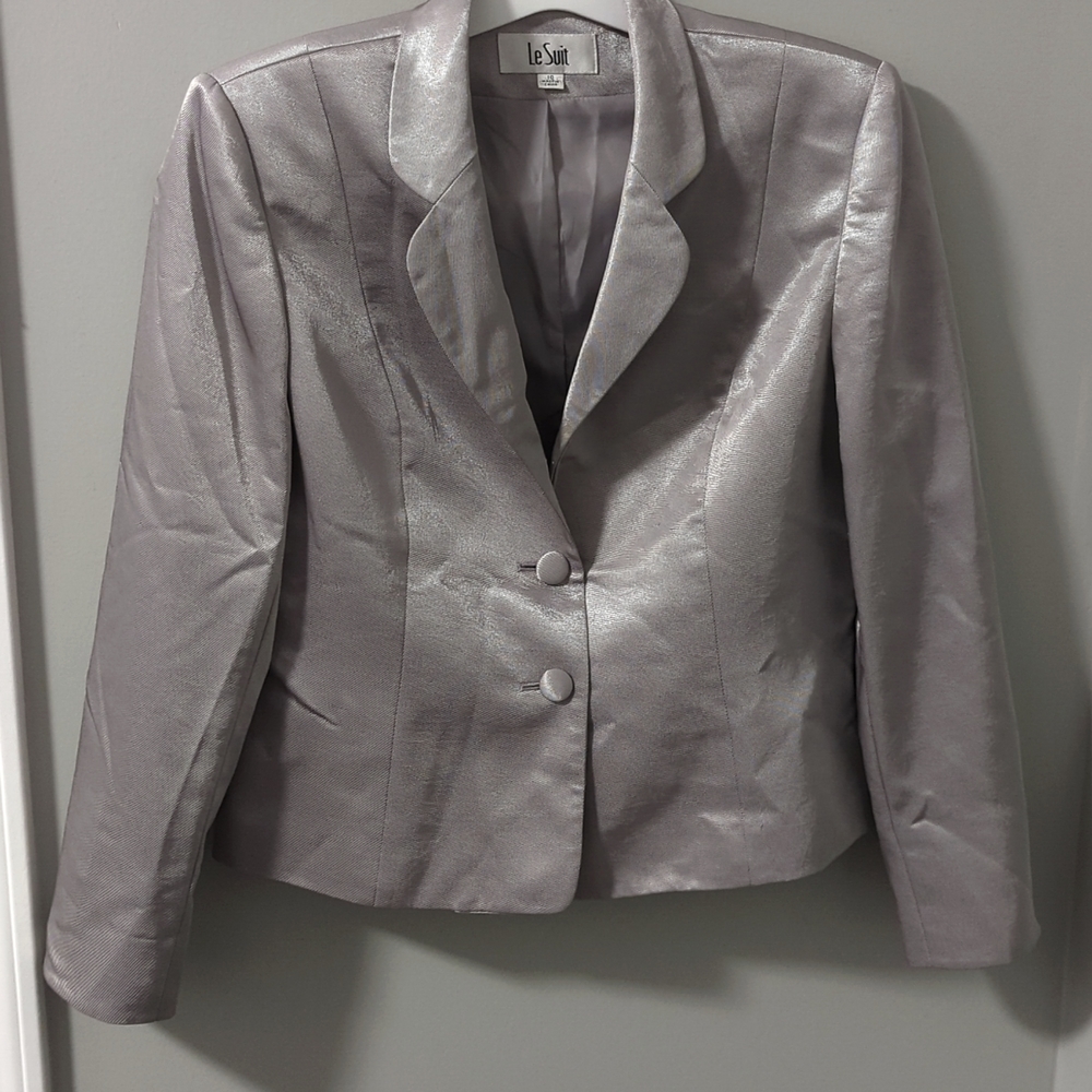 Le Suit Silver / Gray Blazer Jacket
